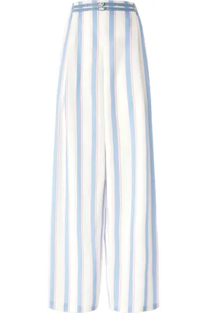 GENNY Pantalones palazzo con rayas estampadas