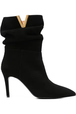 Via Roma Botines de gamuza con tacón de 90mm