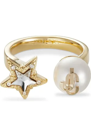 Jimmy Choo Anillo ajustable con logo en relieve