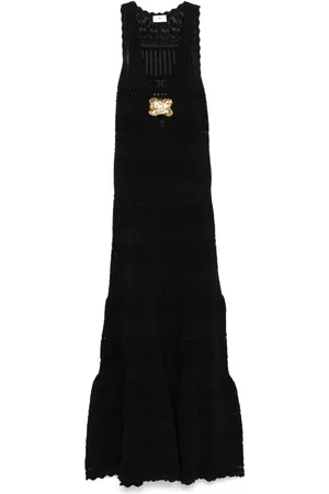 Elisabetta Franchi Vestido largo con detalle de joya