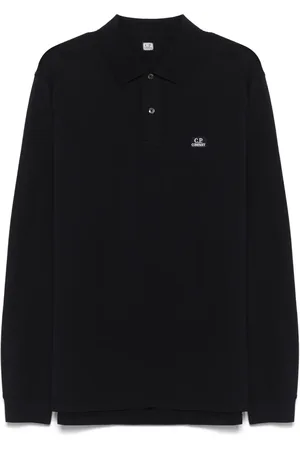 C.P. Company Playera tipo polo con parche del logo