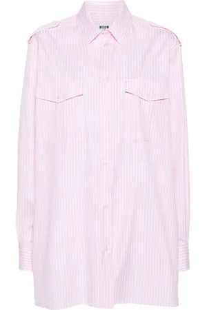 Msgm Camisa con motivo a rayas candy