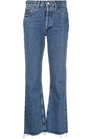 AGOLDE Jeans rectos con dobladillo sin rematar