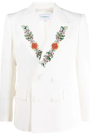 Casablanca Blazer bordado con doble botonadura