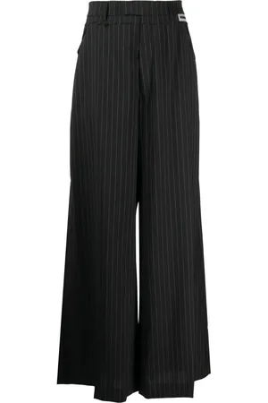 Vetements Pantalones anchos con rayas diplomáticas estampadas