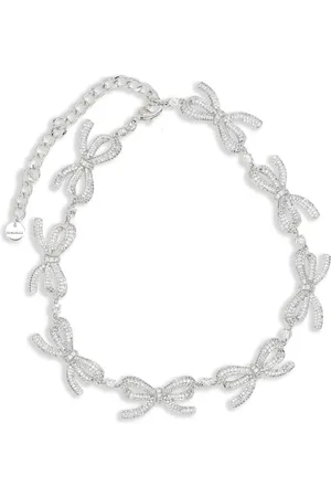 Self-Portrait Collar con moños de cristal