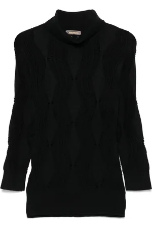 Issey Miyake Suéter texturizado con cuello de tortuga 1980