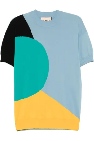 Plan C Top tejido con diseño color block
