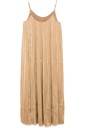 JNBY Vestido midi con detalle de pliegues