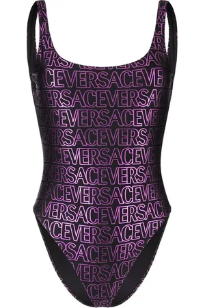 VERSACE Traje de baño con logo estampado