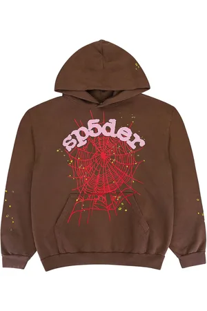 Sp5der Hoodie Web Brown