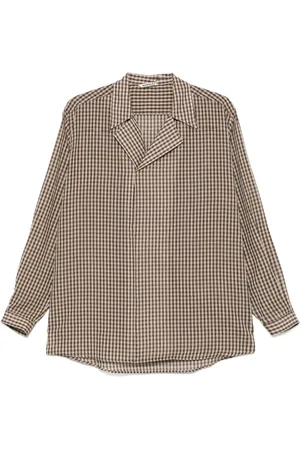 Auralee Camisa con cuadros estampados