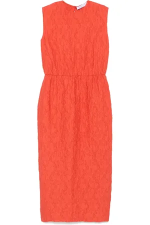 Harris Wharf London Vestido midi con diseño fruncido