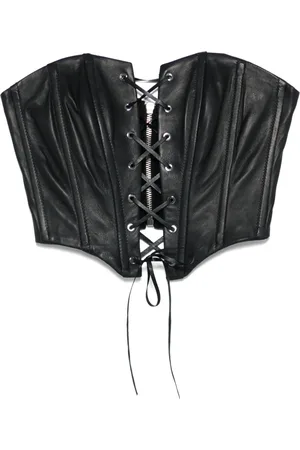John Richmond Top estilo corset con agujetas