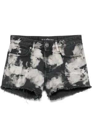 John Richmond Shorts de mezclilla deshilachados
