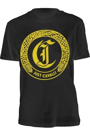 Roberto Cavalli Playera con logo estampado