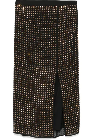 Patrizia Pepe Falda midi con detalles de strass