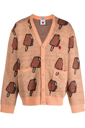 ICECREAM Cárdigan tejido en intarsia con cuello en V