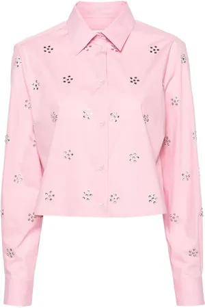 Msgm Camisa con detalles de strass