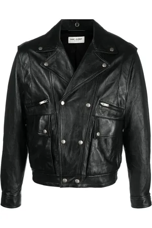 Saint Laurent Chamarra con efecto arrugado