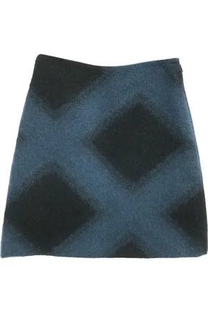 Fendi Falda corta con motivo de rombos 2000