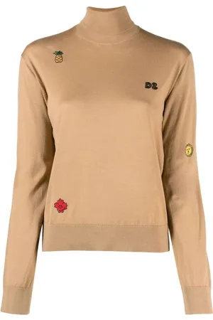 Dsquared2 Suéter con cuello vuelto y logo bordado