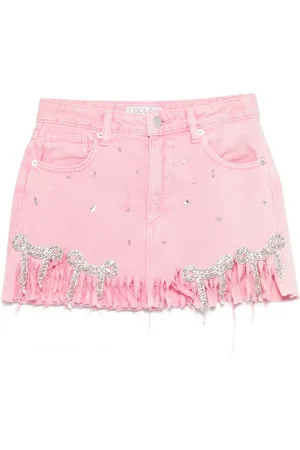 LOULOU Falda corta con detalles de strass