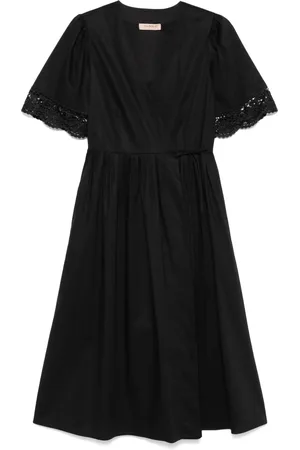Twin-Set Vestido midi con ribete de encaje