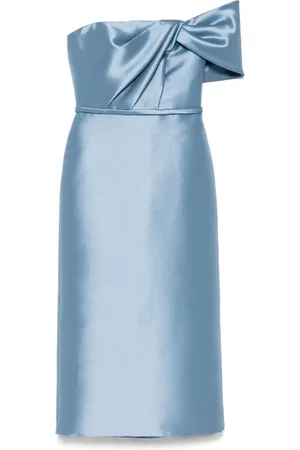 Amsale Vestido coctel con moño
