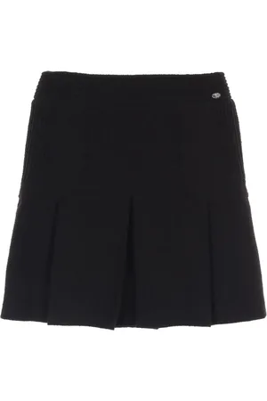 CHANEL Falda corta de tweed 1986-1988