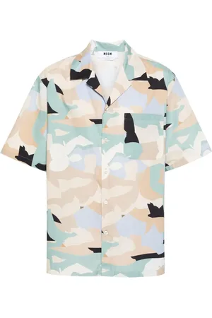 Msgm Camisa con estampado militar