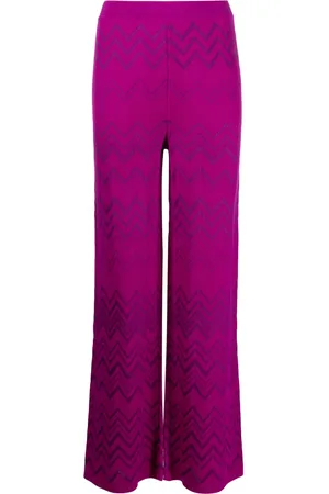Missoni Pantalones rectos con bordado en zigzag