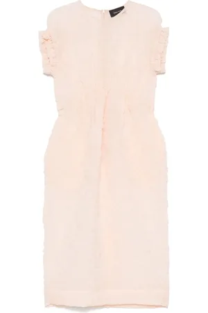 Simone Rocha Vestido midi con efecto arrugado
