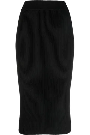 VERSACE Falda midi tejida