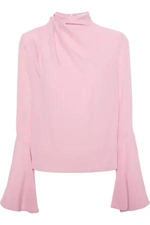 Msgm Blusa de crepé con puños acampanados