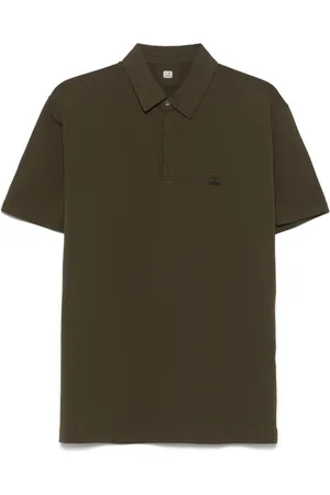 C.P. Company Playera tipo polo con parche del logo