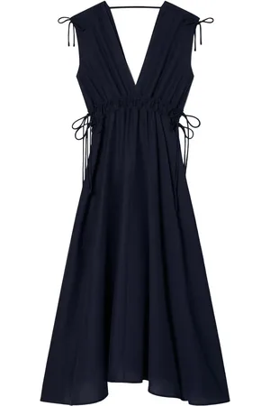 Tory Burch Vestido camisero con cordones en la cintura