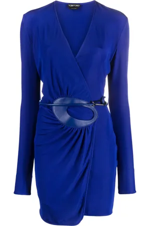 Tom Ford Vestido corto con detalle fruncido y cinturón