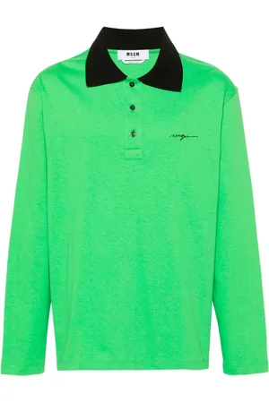 Msgm Playera tipo polo con logo bordado