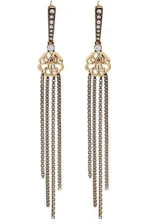 Alexander McQueen Aretes con detalles de cristal