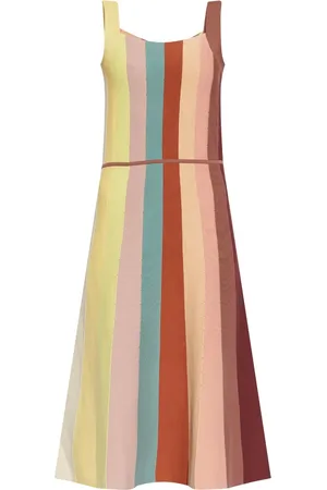 Paul Smith Vestido midi con rayas estampadas