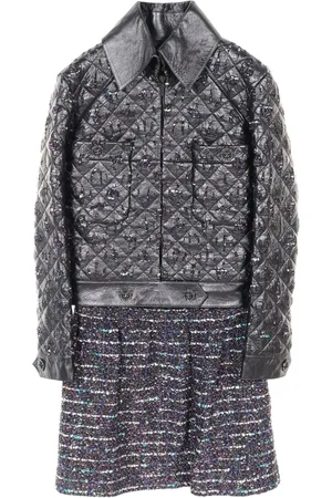 CHANEL Traje de falda con capitonado de rombos 1986-1988