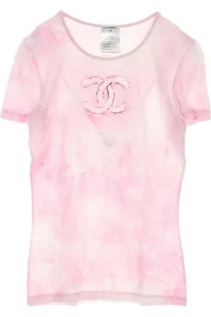 CHANEL Playera con motivo Interlocking CC 1986-1988
