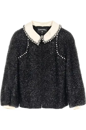 CHANEL Chamarra con perlas artificiales 1986-1988