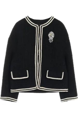 Gucci Chamarra de tweed con detalle de broche 2020