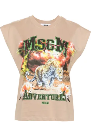 Msgm Top con estampado gráfico