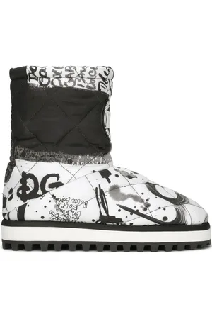 Dolce & Gabbana Botas capitonadas con salpicaduras de pintura estampadas
