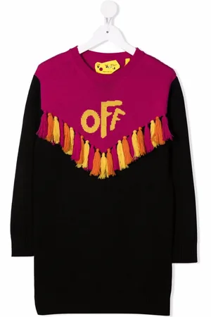 OFF-WHITE Vestido estilo suéter con borlas