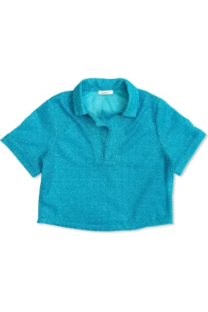 Oseree Playera tipo polo con glitter