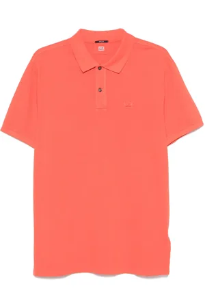 C.P. Company Playera tipo polo con logo bordado